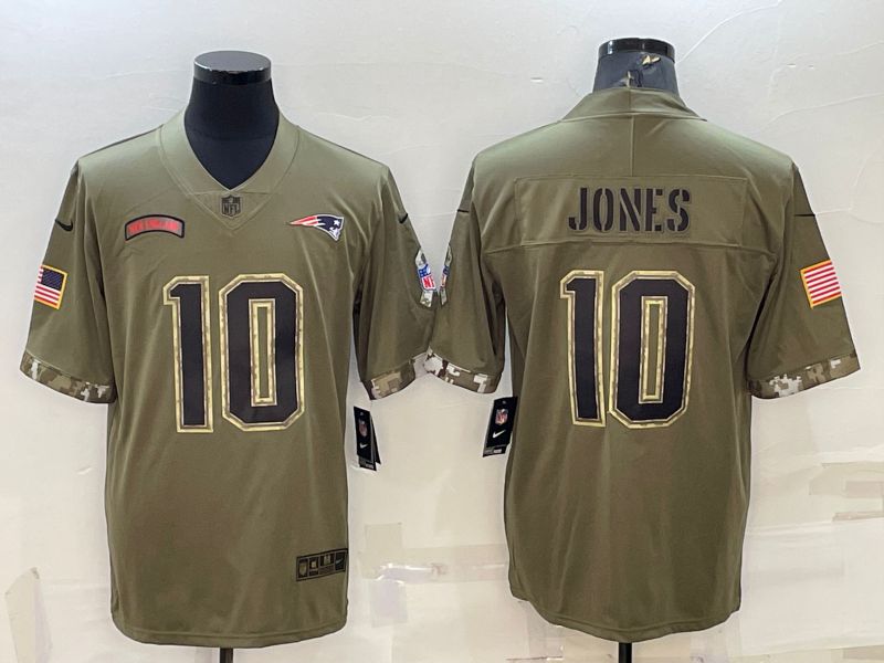 Men New England Patriots 10 Jones Green 2022 Vapor Untouchable Limited Nike NFL Jersey